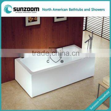 cUPC freestanding bathtub wall-against,center drain bath,ce bathtub