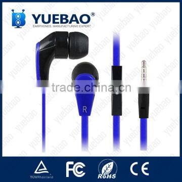 High quality tangle free in-ear earphone flat cable for walkman