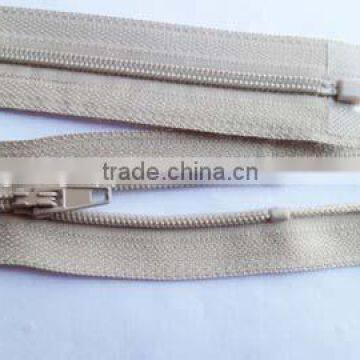 3# plastic nylon zipper fastener open end with painted auto-lock slider coate zipper