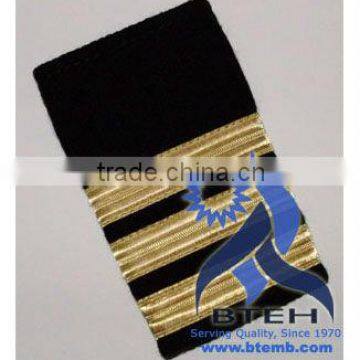 Pilot Epaulttes | Airline Epaulettes | Pilot Uniform Epaulette with Gold Wire French Braid