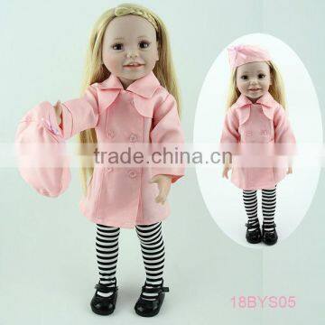 Factory customized fashion doll american doll lifelike vinyl doll toy 18'' american girl