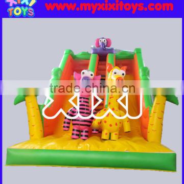 xixi toys Jungle animals inflatable slide for children XSL-006