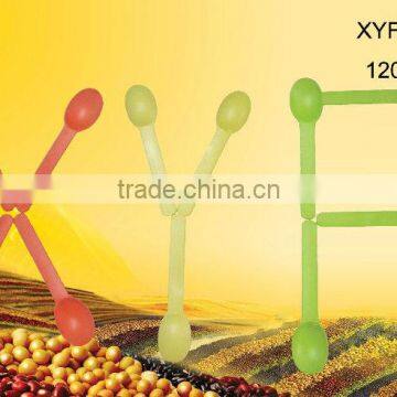 Biodegradable disposable green cheese spoon yogurt spoon