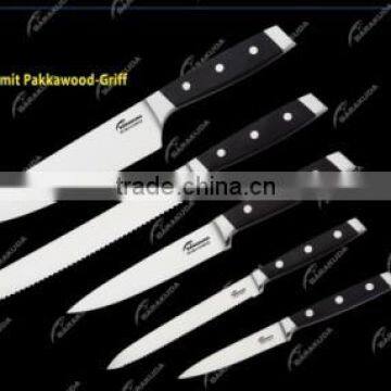 5-piece kitchen knife sets Pakka wood handle