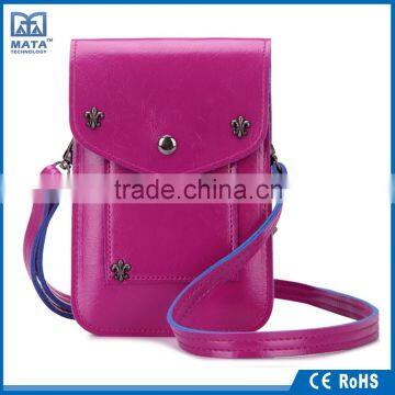 Alibaba China supplier OEM And Custom PU Cell Phone Shoulder Bag