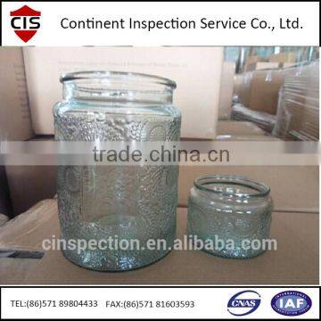 glassware,embosssed jar inspection,QA,QC,specifications check,factory audit,final random inspection,inspection agency in China