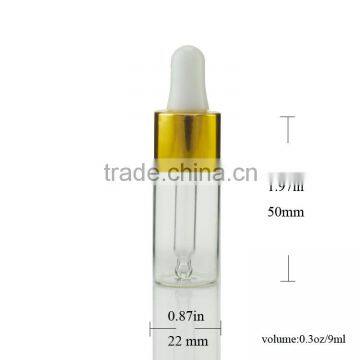 0.3oz Capacity Mini Supply Clear Refillable Lab Glass Dropper Tubes