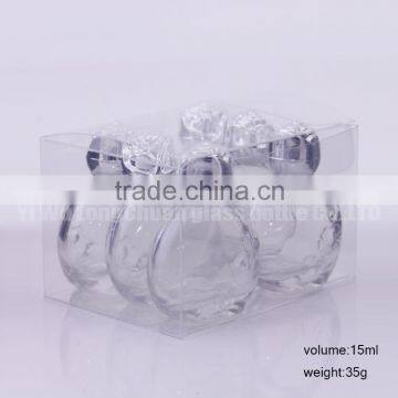 Oblate Clear Empty Glass Bottle 0.5oz for Perfume/Essentional Oil Packaging photo-4