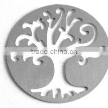 Hollow Tree Of Life Stainless Steel Floating Locket Plates Fit 30mm Living Memory Locket