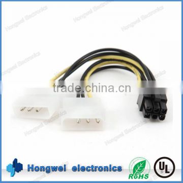 Molex 5557 4.2mm pitch 2*3pin to 4 pin 5.08mm pitch connector vedio card power cable harness