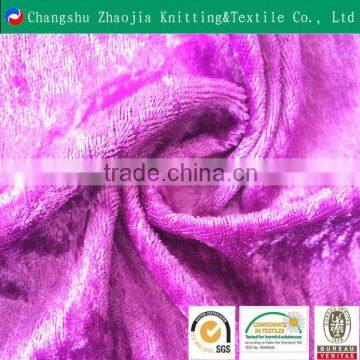 China soft shiny polyester fabric manufacture diamond velvet ZJ060