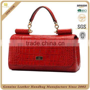 S312A-A2370 2016 Hand Bags Crocodile Leather Crossbody Bag Red Purse China