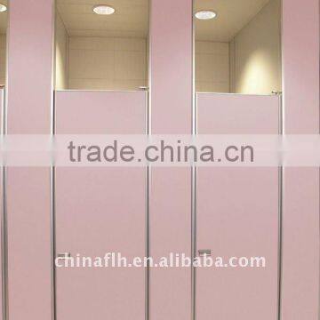 Public WC HPL waterproof ceiling hung toilet cubicle