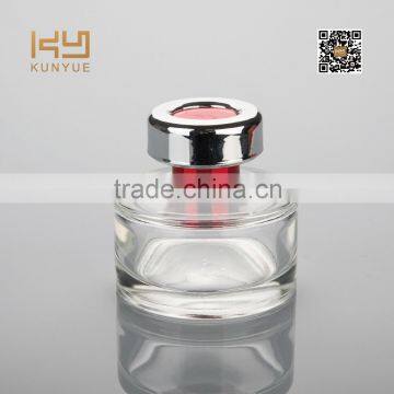 OFC 70ml round short glass perfume bottle with cap