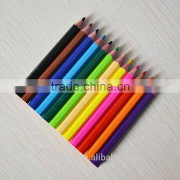 3.5" hexagonal shape red wood 3.0mm color lead mini color pencil