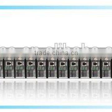 2U 19 Inch Rack Type 14 Port Media Converter Chassis