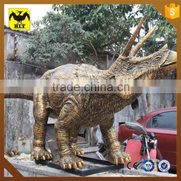 HLT Outdoor Park Equipment Life-size Fiberglass Dinosaur Model--Triceratops