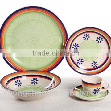 Handpainted dinner set,dinner set stone ware,western dinner set