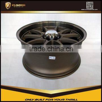 ZUMBO F7647 Semi Matt Bronze Machine Lip+Bronze Cataphoreisis Car Alloy Wheel Rims photo-4