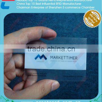 High Quality Clear Frosted Plastic Business Cards, Transparent PVC Business Card photo-3