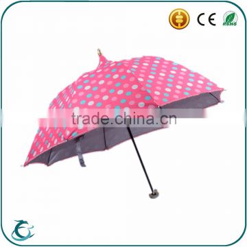 2016 new design beautiful printing folding pagoda shaped umbrella