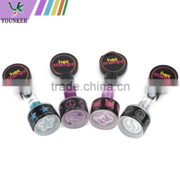 TV products Lovely glitter hair DIY hot stamp,hair accessories glitter stamp,glitter hair color