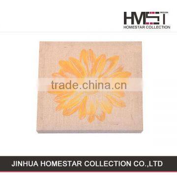 Latest design hot sale beautiful yellow flower oil house painting