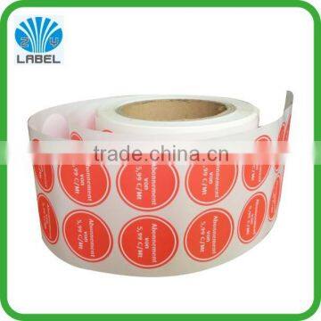 manufacturer printed self adhesive label sticker,waterproof roll adhesive sticker label with glossy laminated