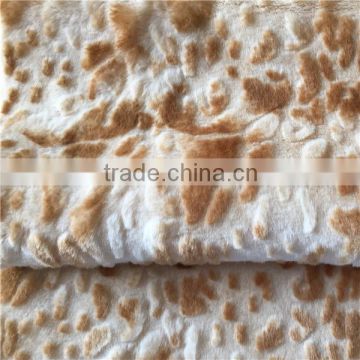 fashionable animal print faux fur fabric