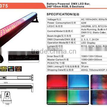 Fashion Color Changing and IR Remote 240(R96, G72, B72)10mm Wireless Wall Washer Light