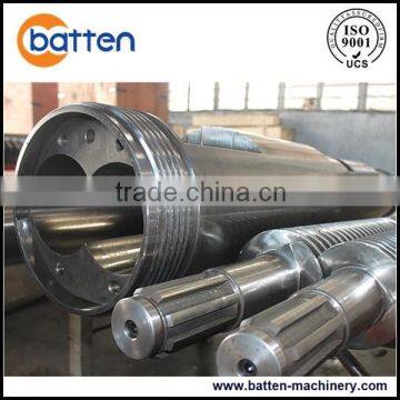 PVC profile conical plastic extruder machine nitride 38CrMoAla barrel and screw