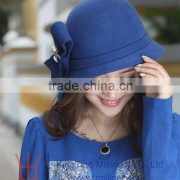 2013 Fashionable Design New Style Pretty Elegant Ladies Wool Felt Hat