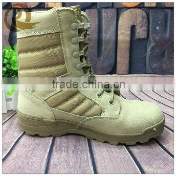 Best quality khaki leather factory price army military desert boots