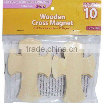 10pack Wooden Cross with Rubber Magnet