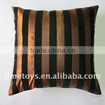 JM304 taffeta stripe flocking pillow