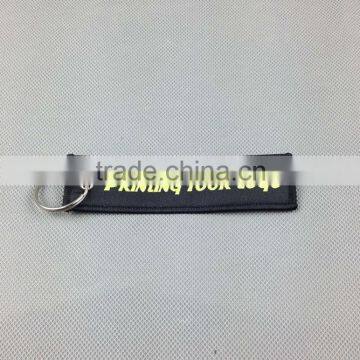 2014 New Design Silkscreen Printed Polyester Keychain or Sublimation Keychain