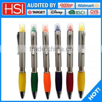 plastic ball pen writing instruments with EVA rubber grip for promotional gift