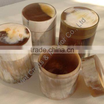 Buffalo Horn Box With Lid, Handmade From Vietnam