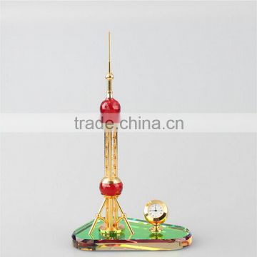 Clock With The Oriental Pearl Tower Decoration