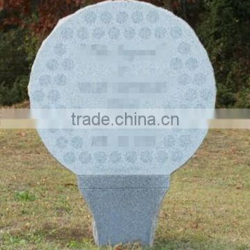 golf shaped headstone