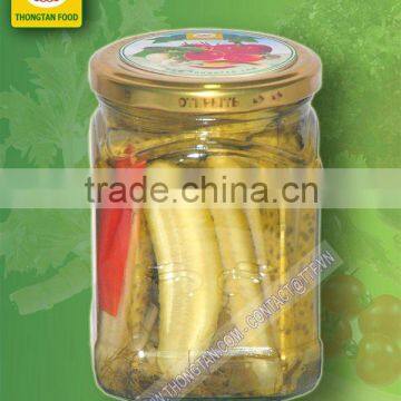 Slides pickled cucumber in jar 500ml-SQ