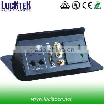 Multifunctional pop up desktop socket