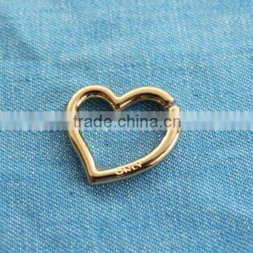 Fashion heart shape metal buckle for bag /garment