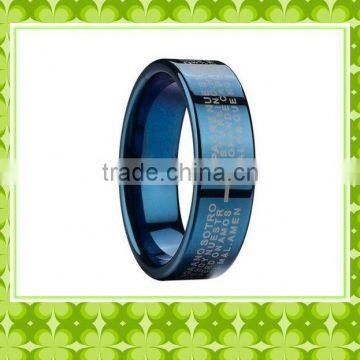 Blue the Bible cross polishing mirror cute cross ring