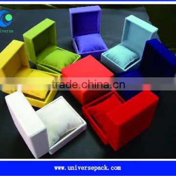 Colorful Watch Box Flocking Plastic Custom Wholesale Nice Boxes