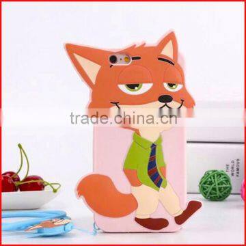 Hot Sale Zootopia Cartoon Silicone Material Cell Phone Case
