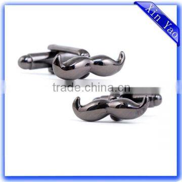 High quality fashion zinc alloy beard shaped antique nickel plating cufflinks