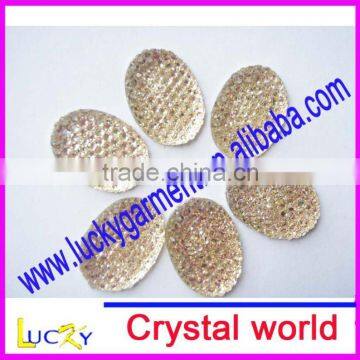 2011 new style full rhinestone resin oval shape