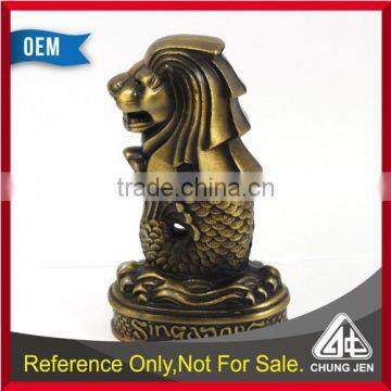 Custom metal Singapore Souvenir Merlion metal crafts for gift