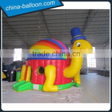 Cute inflatable tortoise bouncer / colorful inflatable cartoon turtle bouncer with blower